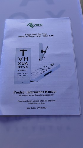 Eye test chart - chart, box