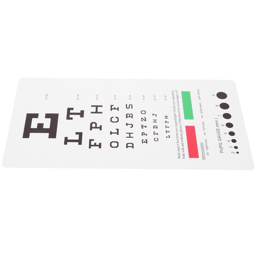 Plastic eye chart vision - plastic,