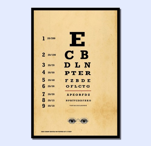Vintage eye test optometry - eye,