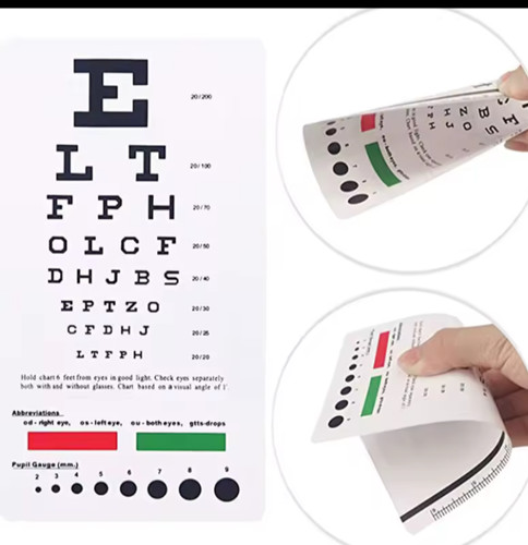 Snellen pocket sized eye chart - pocket-sized,