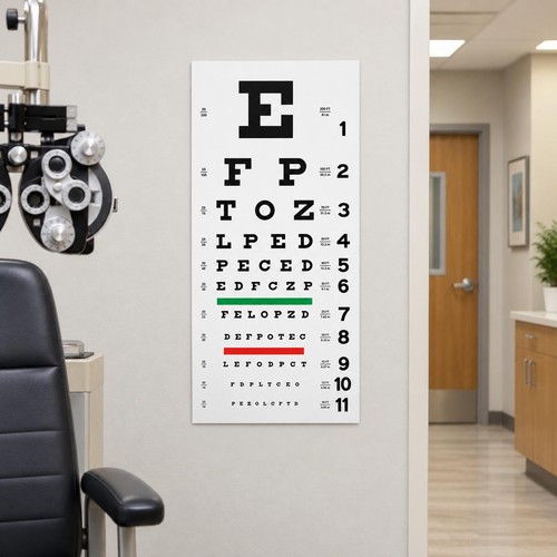 Snellen eye test chart pvc - snellen,