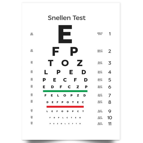 Snellen eye chart optician - eye,