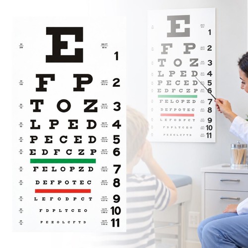 Eye test chart - snellen, vision