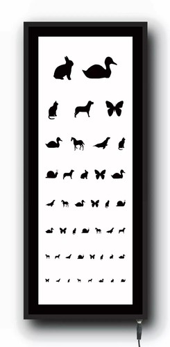 Eye test chart animal wall - test,