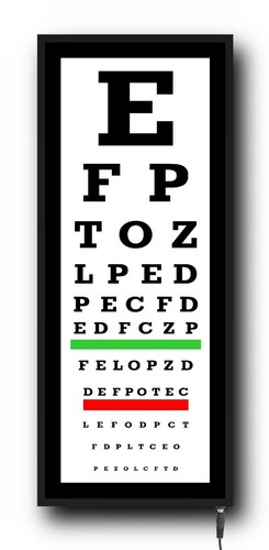 Eye test chart - test, light