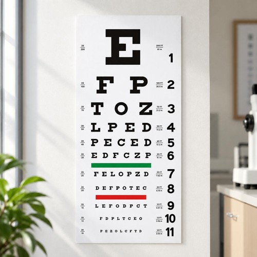 Snellen eye test chart pvc - eye,