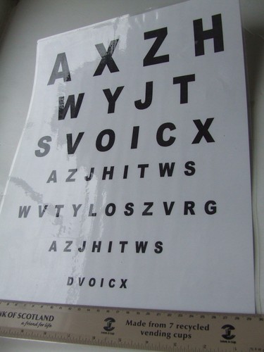 School made eye test chart - test, a3