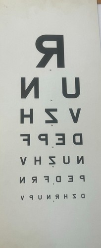 Vintage eye test - vintage, 61cm