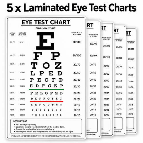 Laminated eye test - a4,